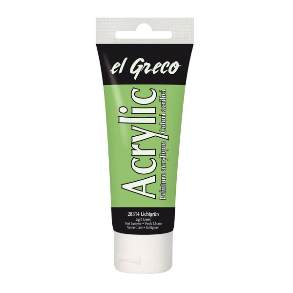 4000798283148 - El Greco Acrylic Tube lichtgrün 75 ml Künstlerfarben - Kreul