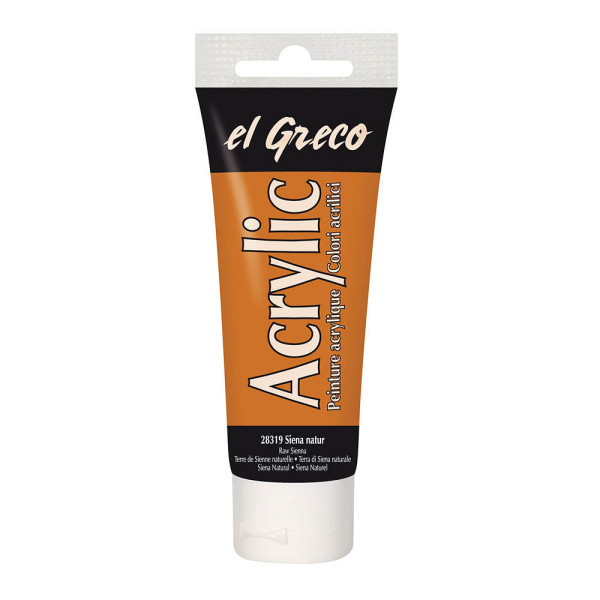 4000798283193 - El Greco Acrylic Tube siena natur 75 ml Künstlerfarben - Kreul