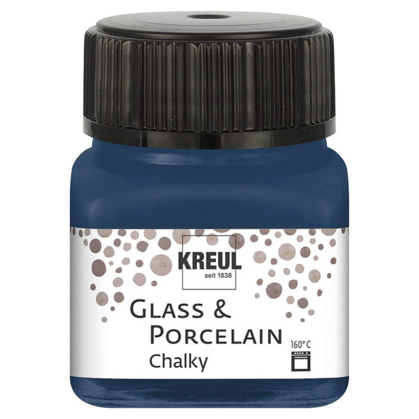 4000798119584 - Glass & Porcelain Chalky navy blue 20 ml Künstlerfarben - Kreul