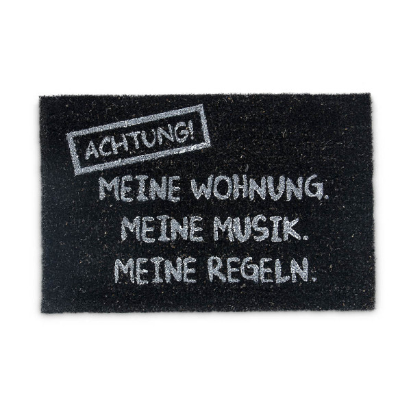 4052025190149 - Kokosmatte Meine Wohnung schwarz 400 x 600 cm 4052025190149 Relaxdays