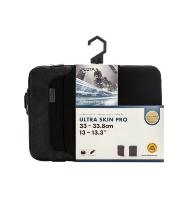 Laptoptasche Ultra Skin Pro Kunstfaser schwarz