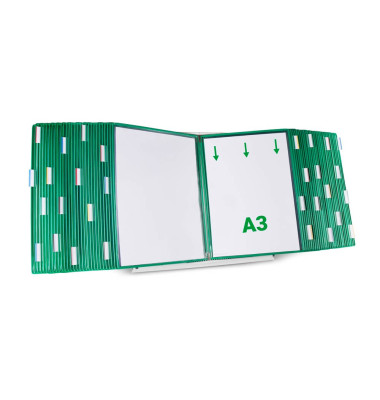 Sichttafelsystem DIN A3 grün mit 60 St. Sichttafeln