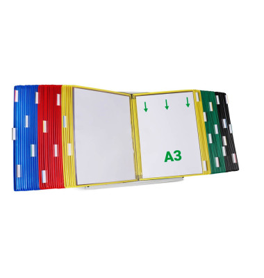 Sichttafelsystem DIN A3 farbsortiert mit 60 St. Sichttafeln