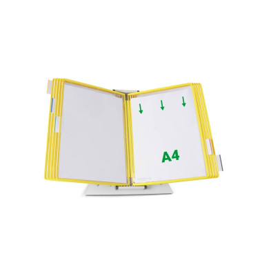 Sichttafelsystem DIN A4 gelb mit 10 St. Sichttafeln