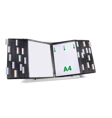 Sichttafelsystem DIN A4 schwarz mit 40 St. Sichttafeln