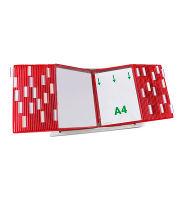 Sichttafelsystem DIN A4 rot mit 50 St. Sichttafeln