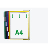 Wand-Sichttafelsystem DIN A4 farbsortiert mit 10 St. Sichttafeln