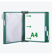 Wand-Sichttafelsystem DIN A4 grün mit 10 St. Sichttafeln