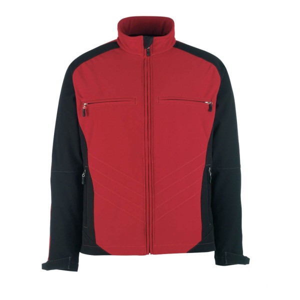 5707209995308 - Herren Softshelljacke DRESDEN rot schwarz Größe XS