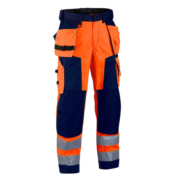 7330509406090 - unisex Warnschutzhose 1567 orange marine Größe 56