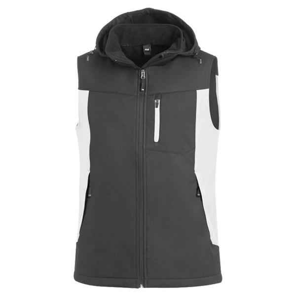 4030646350791 - unisex Softshellweste JUSTUS weiß anthrazit Größe 3XL