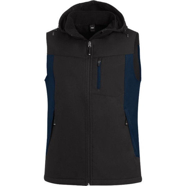 4030646351996 - unisex Softshellweste JUSTUS marineblau schwarz Größe XS