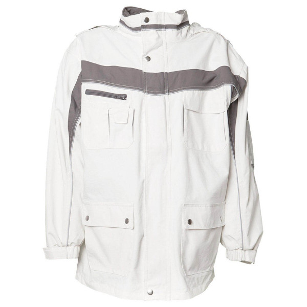 4030913905877 - Planam - Allwetterjacke Plaline reinweiß zink Größe xxxl - weiss