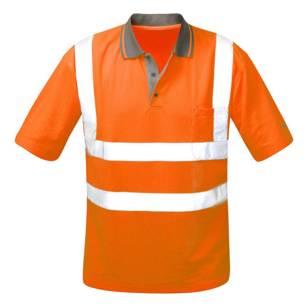 4025888211214 - Safestyle - carlos UV-Warnschutz-Poloshirt ® en iso 20471 2 Orange GrXXXL