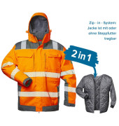 unisex Warnjacke NIKLAS orange Größe S