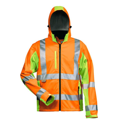 unisex Warnjacke HOSS orange Größe M