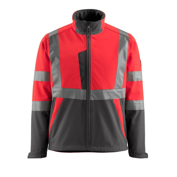 5711074303595 - unisex Warnjacke Kiama  rot anthrazit Größe 4XL