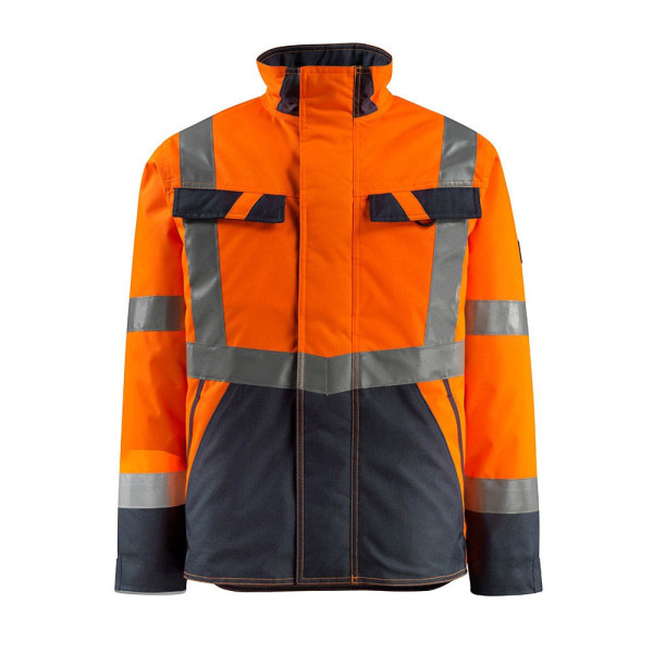 5711074314652 - unisex Warnjacke Penrith  orange schwarzblau Größe 2XL