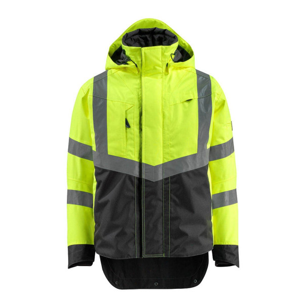 5711074341627 - Safe supreme Warnschutz Hard Shell Jacke Harlow 15501-231 Gr 3XL hi-vis gelb schwarz - hi-vis gelb schwarz - Mascot