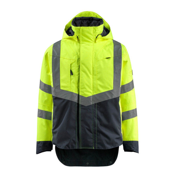 5711074341542 - Safe supreme Warnschutz Hard Shell Jacke Harlow 15501-231 Gr s hi-vis gelb schwarzblau - hi-vis gelb schwarzblau - Mascot