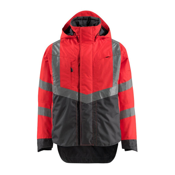 5711074341962 - Safe supreme Warnschutz Hard Shell Jacke Harlow 15501-231 Gr 4XL hi-vis rot dunkelanthrazit - hi-vis rot dunkelanthrazit - Mascot