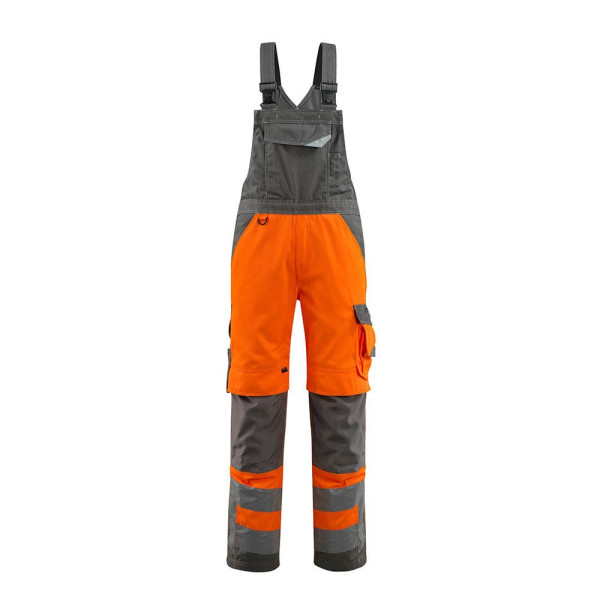 5711074282029 - MASCOT® unisex Warnschutz-Latzhose Newcastle orange dunkelanthrazit Größe 50