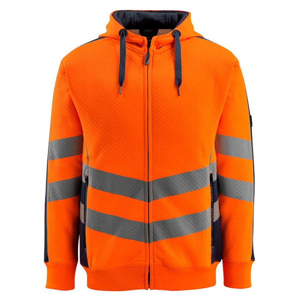 5711074318612 - unisex Warnschutz-Langarmshirt Corby orange schwarzblau Größe S