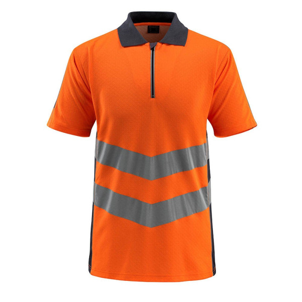 5711074319770 - - Warnschutz Polo-Shirt murton safe supreme 50130 Gr xl hi-vis orange schwarzblau - hi-vis orange schwarzblau