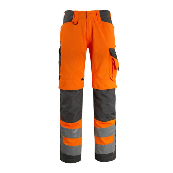 5711074278213 - unisex Warnschutzhose Kendal  orange dunkelanthrazit Größe 56