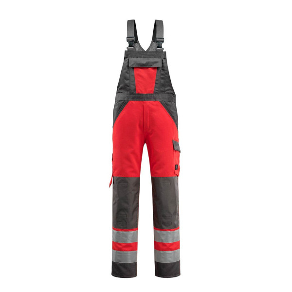 5711074306893 - MASCOT® unisex Warnschutz-Latzhose Gosford rot dunkelanthrazit Größe 24