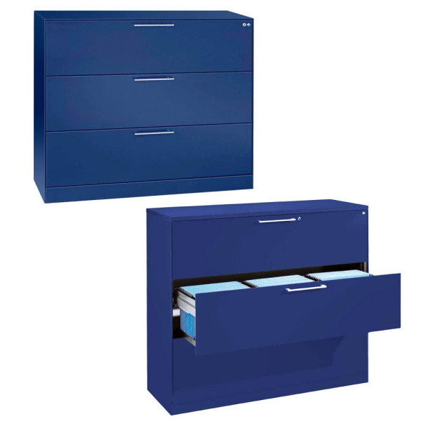 4025314959253 - CP C 3000 Asisto Hängeregistraturschrank lapisblau 3 Schubladen 1200 x 435 x 1010 cm