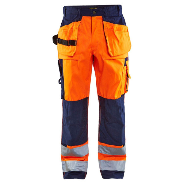 7330509188521 - BLAKLÄDER® unisex Warnschutzhose HIGH-VIS 1533 orange marine Größe 98