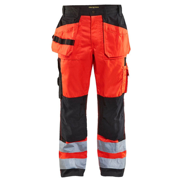 7330509373804 - unisex Warnschutzhose HIGH-VIS 1533 rot schwarz Größe 62