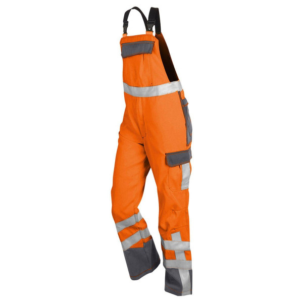 4043849624583 - KÜBLER® unisex Warnschutz-Latzhose PSA SAFETY X7 warnorange anthrazit Größe 52