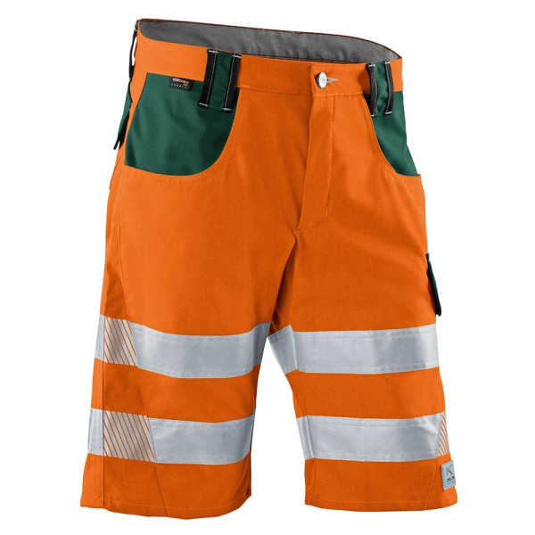 4053813374772 - Kübler Workwear - Kübler Reflectiq Shorts psa 2 warnorange moosgrün Gr 48 - Orange