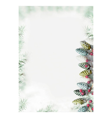 Motiv-Weihnachtsbriefpapier Christmas Garland DP177 A4 90g 