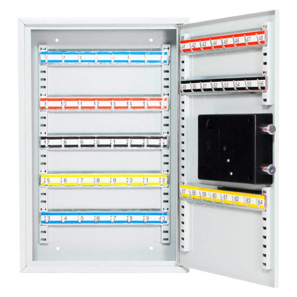 9006072108027 - ROTTNER S64 EL Schlüsselkasten grau mit 50 Haken Elektronikschloss