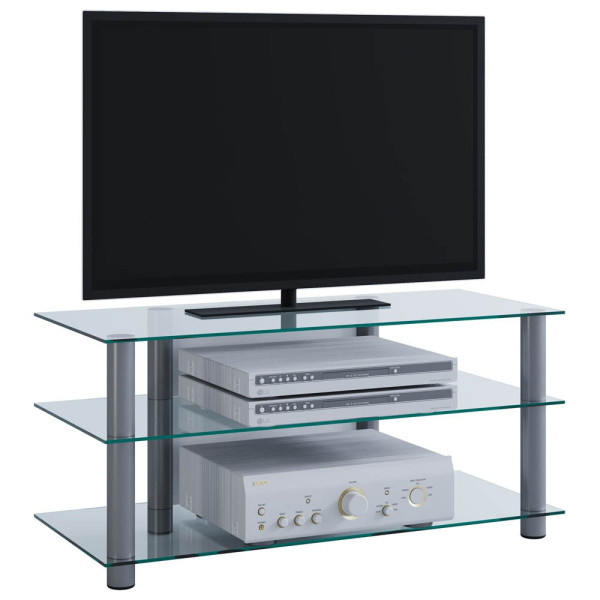 4012246141306 - TV Möbel Sideboard Fernsehschrank Rack Fernseh Board Alu Glas Tisch Netasa