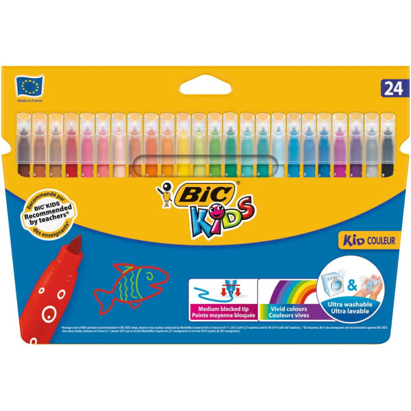 3270220093350 - Kid Couleur Filzstifte farbsortiert 3270220093350 BIC 841800 24 Stück