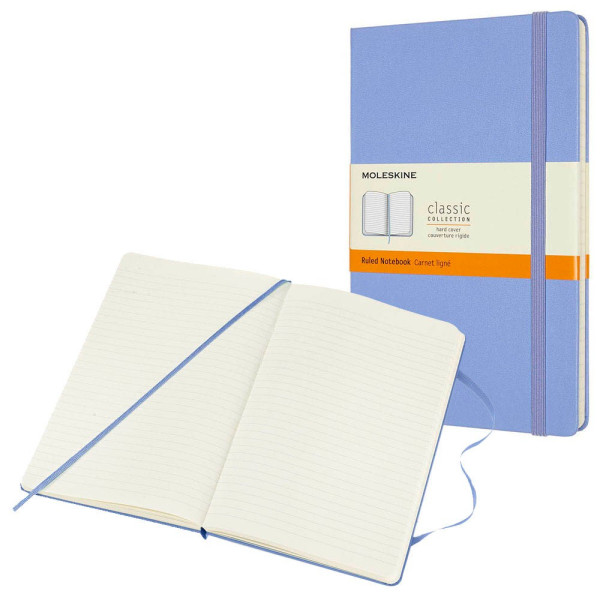 8056420850819 - MOLESKINE Notizbuch Classic Collection fester Einband ca DIN A5 liniert hortensienblau Hardcover 240 Seiten