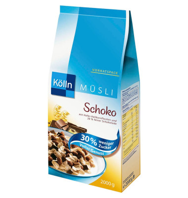 Schoko 30% weniger Zucker Müsli