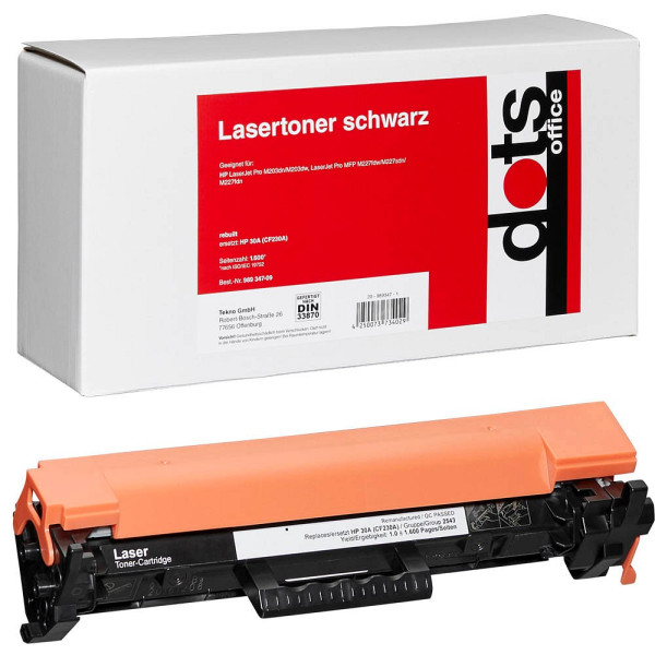 4250073734029 - Toner 25430000-DOTS kompatibel zu HP 30A schwarz