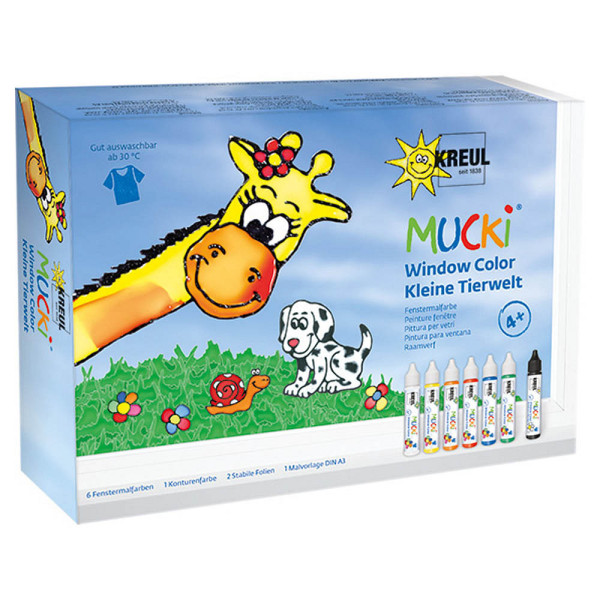 4000798244514 - KREUL MUCKI Kleine Tierwelt Fenstermalfarben farbsortiert 7x 290 ml