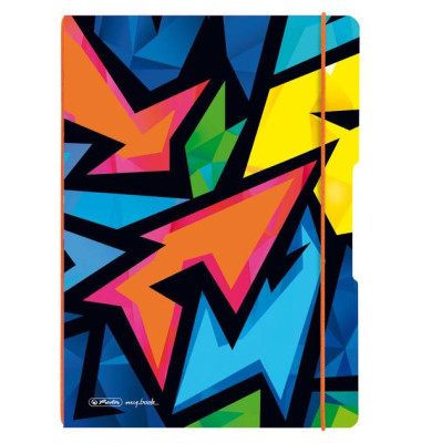 Herlitz Notizheft flex A4 PP Neon Art 2x 40Bl. kariert/li