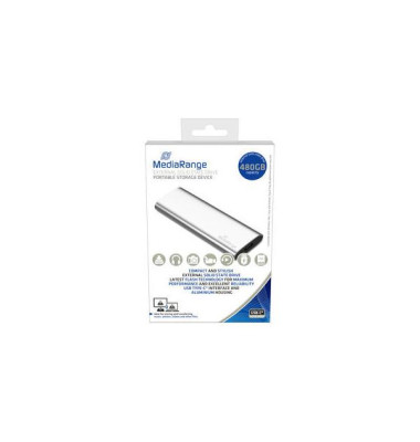 MediaRange SSE 480GB USB Typ-C extern MR1102 silber