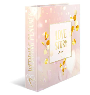 Motivordner Wedding Planner Love Story 15410, A4 60mm schmal