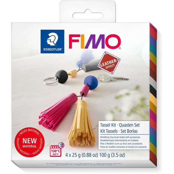 4007817063699 - Modelliermasse Fimo Kunststoff leather-effect -Quasten set-