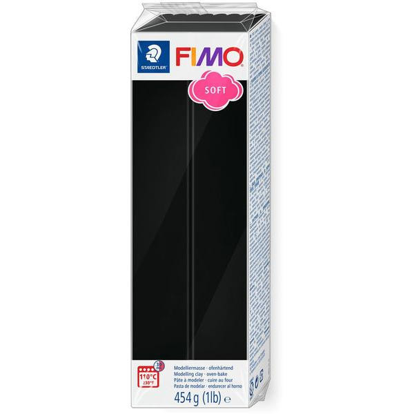 4007817053607 - Modelliermasse Fimo soft Kunststoff 454g schwarz Großblock