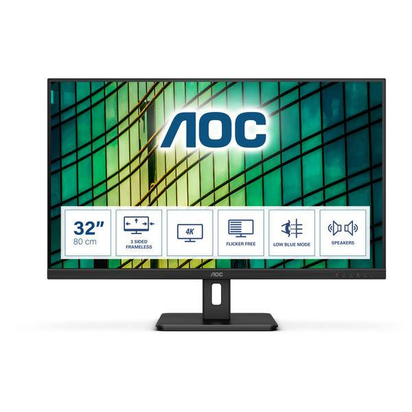 4038986118286 - U32E2N - LED-Monitor - 80 cm (32) (315 sichtbar) - 3840 x 2160 4K @ 60 Hz - VA - 350 cd m² - 25001 - 4 ms - 2xHDMI DisplayPort - Lautsprecher - Schwarz