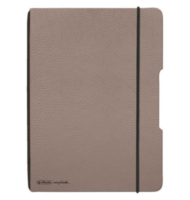 Herlitz Notizheft flex A5 40Blatt Lederoptik FSC Mix taupe